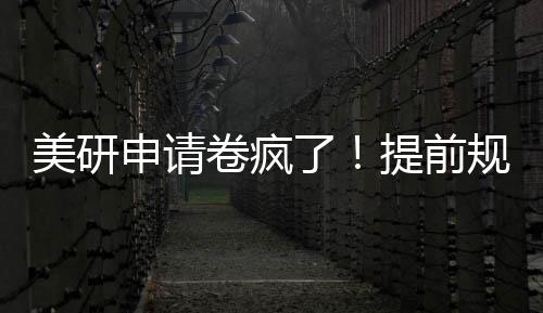 美研稳拿o提前规划卷疯了，全申请程不踩雷
