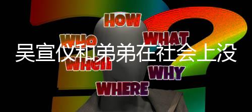 没有血缘宣仪在社吴宣吴弟弟关系什么会上仪和意思言论引争议